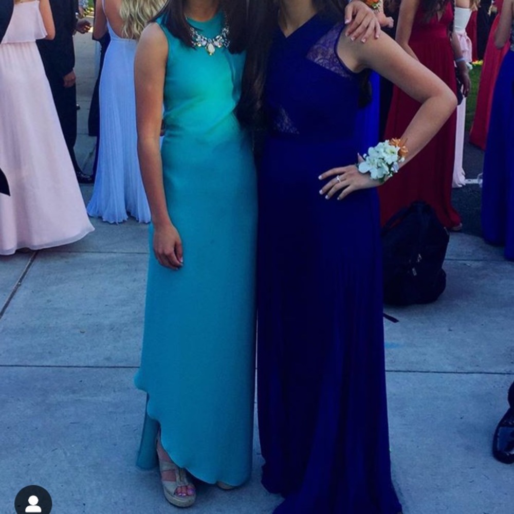 Sea foam prom dress